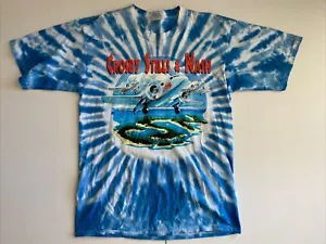 Vintage CROSBY STILLS & NASH 2001 SUMMER TOUR Tie Dye T-shirt - Large All Sport - Foto 1 di 5