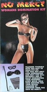 No Mercy Woman's Ladies Latex & Leather Look 4 Piece Domination Kit BNIP - Picture 1 of 2