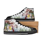 Snow White Men's Custom Sneakers High Top Canvas Casual Shoes
