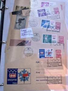 4 FDC Envelope USSR 1964 Olympiad Innsbruck Почта СССР Different Sports Stamped - Picture 1 of 4