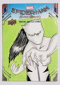 🔥2017 SPIDER-MAN Homecoming Sketch Card WHITE TIGER Alex Webb 1/1 Ava Ayala🔥