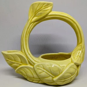 Haeger Art Leaves Pottery Planter 2 Candlesticks Holder Combo Basket Vintage - Picture 1 of 14