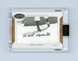 Earl Averill 2016 Topps Dynasty 1/1 Cut Signature Legendary Auto Autographed SP - Picture 1 of 3