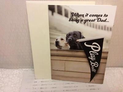 RSVP FATHER'S DAY FROM THE DOG GREETING CARD New w/Envelope "Being a Great DAD" - Image 1 of 2