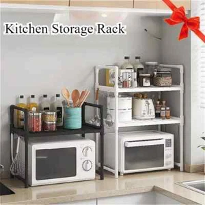 Kitchen Storage Rack Microwave Condiment Organizer Shelf Countertop Shelves - Picture 1 of 17