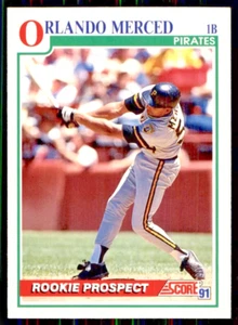 1991 Score Rookie Prospect #747 Orlando Merced 1st Base Pirates FREE ship - Picture 1 of 1