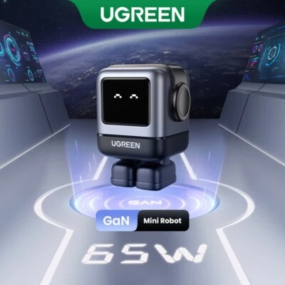 全新!UGREEN 65W GaN 充电器机器人设计 快速充电 — 第 1/4 张图片