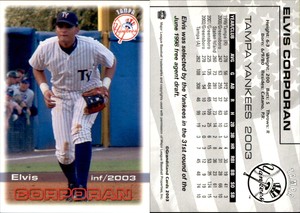 Elvis Corporan 2003 Grandstand Tampa Yankees #NNO Card *AutographDen*