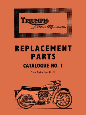 Triumph 350 Tiger 21 Twin Parts Book 1958 Twenty One Motorcycle FreeUK Postage - Image 1 of 4