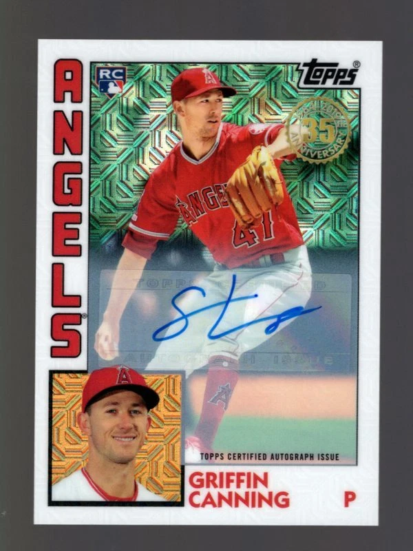 2019 TOPPS UPDATE SILVER PACK 35TH 1984 #3 GRIFFIN CANNING RC AUTO 70/149 ANGELS - Image 1 of 1