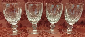 Waterford Kilcash Crystal 4-3/4" Claret Wine Glasses B - Set of 4 - Very Nice! - Picture 1 of 4