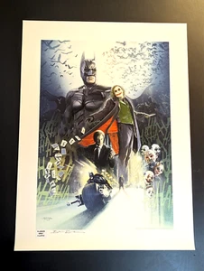 Stampa artistica Sideshow Batman Dark Knight di Brian Rood Joker Warner campione rara 1/1 - Foto 1 di 8