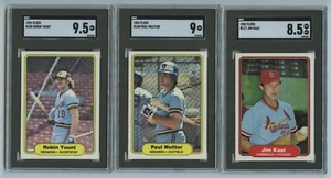1982 Fleer 3 Card Lot All SGC Graded Inc. #155 Yount, #148 Molitor, #117 Kaat - Picture 1 of 2