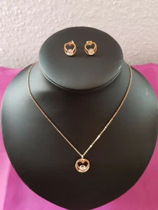 Modeschmuck, Damen,Schmuckset,Halskette,Kette,Ohrstecker,Halskette,Set,Rosegold - Bild 1 von 11