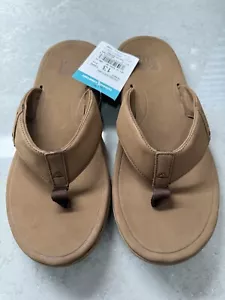 Herren Reef ""SANTA ANA"" Sandalen (braun) ""LEDER"" Flip Flops Größe 11 NEU - Bild 1 von 3