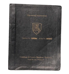 Giddings + Lewis 560-T Machine Operating Instructions, Assy, Maintenance Manual - Picture 1 of 8