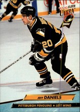 1992-93 Ultra Penguins Hockey Card #377 Jeff Daniels
