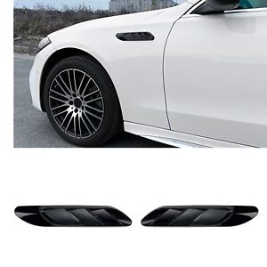 Side Fender Air Vent  Cover For Benz C Class W206 C200 C260 AMG C63 22-23 Black