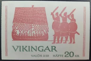 Sweden 1990 Vikingar (Viking Life) Booklet 20Kr, Complete. 8 x 2.5 Kr Stamps - Picture 1 of 3
