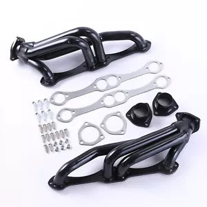 Cabezales de intercambio de motor SS SS negros para bloque pequeño Chevy Blazer S10 S15 283 302 350 V8 - Imagen 1 de 8
