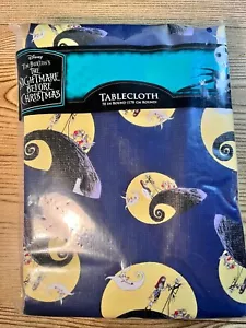 Disney The Nightmare Before Christmas Jack & Sally Vinyl Tablecloth 70" Round - Picture 1 of 3