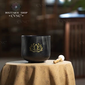 CVNC 432HZ B Crown Chakra Quartz Crystal Singing Bowl Sound Healing Bath Yoga - Picture 1 of 5