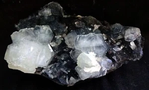 Apophyllite cubes W/ Stilbite bleads on coral chalcedony matrix mineral specimen - Picture 1 of 2