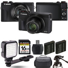 Canon PowerShot G7 X Mark III Camera (Black)+ Extra Battery + LED - 16GB Kit