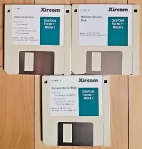 Xircom Credit Card Ethernet Modem II Drive Software 3/4" Floppy Original - Picture 1 of 3