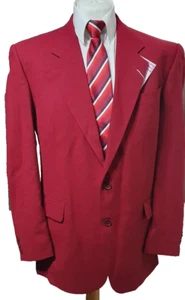 Gurteen Mens Wool Blazer Jacket 44"R Raspberry Red - Picture 1 of 9