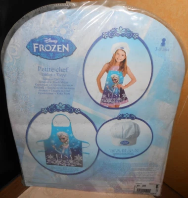 ensemble cuisine fille 3/8 ans disney LA REINE DES NEIGES  tablier + toque, neuf - Photo 1/2