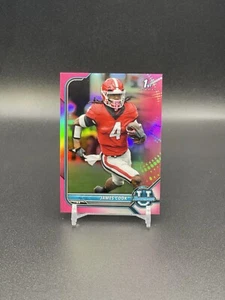 James Cook 2021-22 Bowman Chrome University 19 1st Bowman Pink Refractor Georgia - Imagen 1 de 3