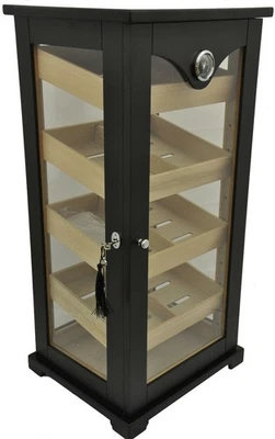 Humidorschrank 4 Schubladen Seiten und Tür Glas Humidor schrank cutter inklusive - Bild 1 von 4