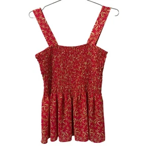 Rose & Olive Koralle und Chartreuse gesmoktes Baby Puppe Tank S - Bild 1 von 5