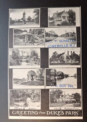 Somverville NJ Duke's Park Postcard 10 Views 1907 - Image 1 of 2