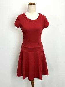 Ben Sherman Womens Dress XS 8 Red Short Sleeve Skater Stretch Grunge Festival - Picture 1 of 12