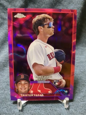 2023 Topps Chrome Update Series  Triston Casas Magenta Lava Lamp Refractor /299  - Image 1 of 3