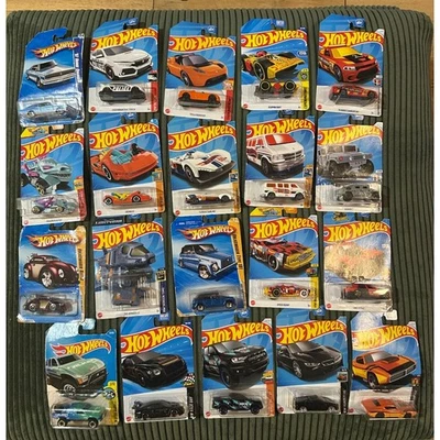 Hot Wheels Diecast Cars Lot of 20 Various Models And Series New On Cards - Image 1 of 3
