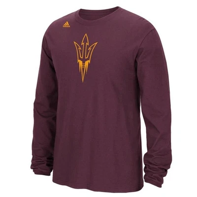 Camiseta de manga larga Arizona State Sun Devils NCAA Adidas granate para hombre Foto 1 de 2