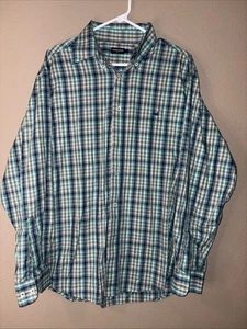 Southern Marsh rosa blau kariertes Langarm Button Down Hemd Large - Bild 1 von 3