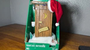 Gemmy Christmas Santa's Occupied Outhouse Talking Lights & Sounds Works - Bild 1 von 4