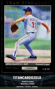 Greg Maddux/ Mike Mussina 1993 Pinnacle Team Pinnacle Chicago Cubs #1 - Picture 1 of 2