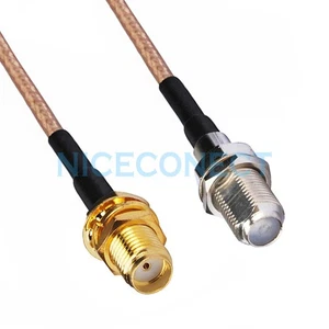 F hembra a SMA hembra Jack lote recto RF coleta puente cable coaxial RG316 - Imagen 1 de 3