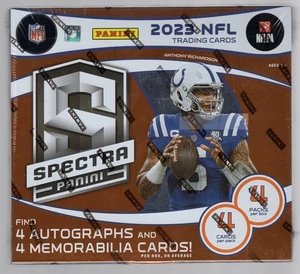 2023 PANINI SPECTRA FOOTBALL FACTORY SEALED HOBBY BOX **4 AUTO + 4 MEMORABILIA** - Picture 1 of 2