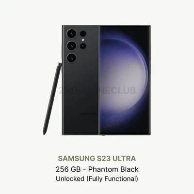 Samsung Galaxy S23 Ultra – 256GB Unlocked  Good Condition – Aftermarket Display - Image 1 of 4