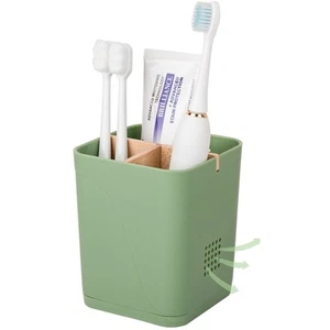 Electric Toothbrush Holder 3 Slots Tooth Brushing Holder with Bamboo Dividers... - Picture 1 of 5