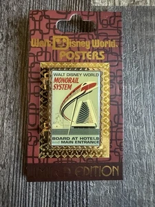 Carteles de atracción WDW Walt Disney World monorriel con pin de puntada LE 1000 - Imagen 1 de 2