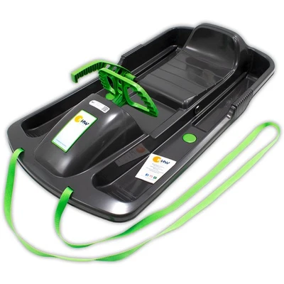 KHW Lenkschlitten Snow Fox Anthrazit Grau mit Bremse Kinder Schlitten Bob Rodel - Bild 1 von 4