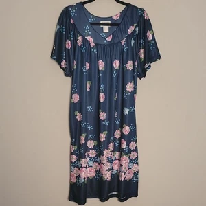 Camicia da notte Lati Fashion Navy floreale taglia 2X nuova - Foto 1 di 9