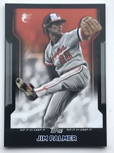 2021 Topps Rip Card Jim Palmer #36 Black /50 Orioles UNRIPPED Dare to Tear HOF